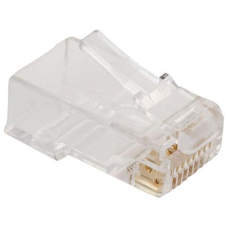 Paquete de 10 Conector RJ45 de 8 toma corrientes CAT 5e, para cable redondo