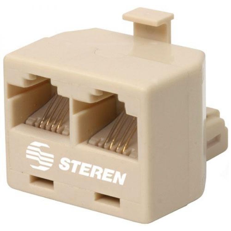 Adaptador "Y", 2 jack a 1 conector, de 4 toma corrientes