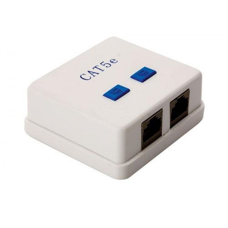 Toma doble RJ45 CAT 5e