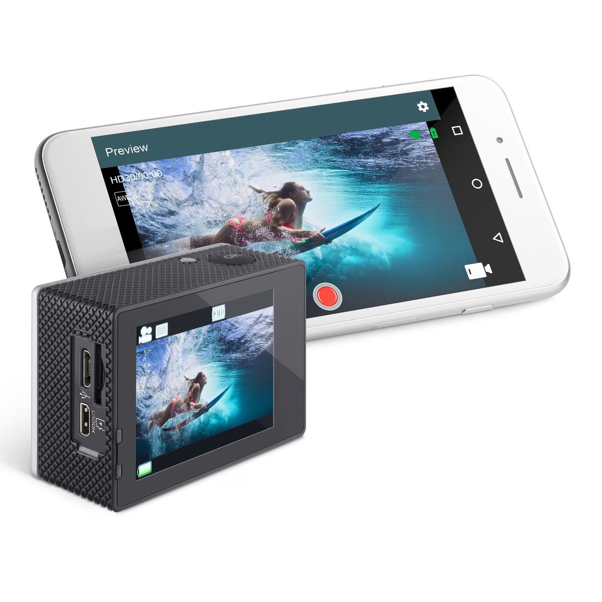 Cámara deportiva sumergible 4K Wi-Fi*
