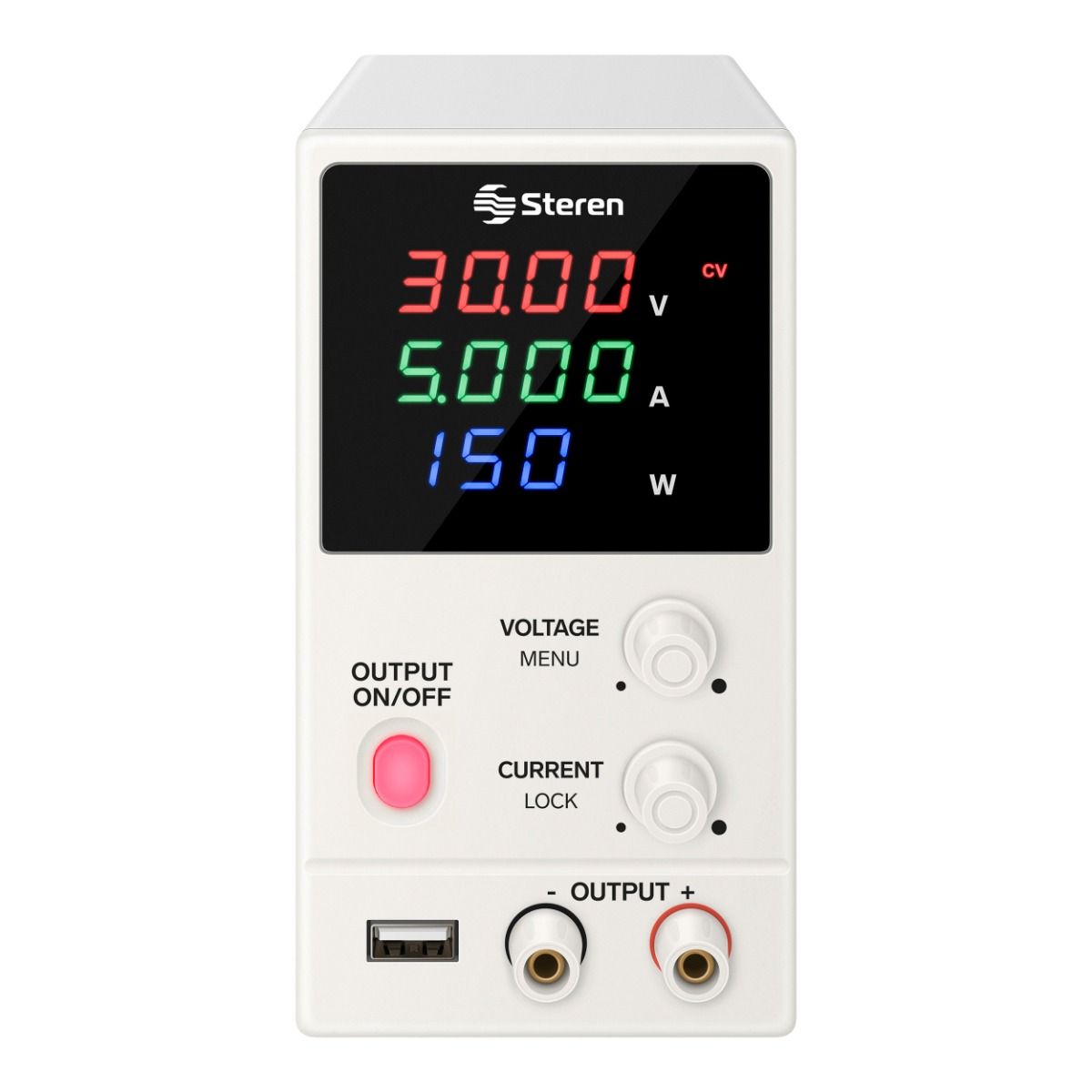 Fuente de poder regulada de 0 a 30 Vcc, 5 A