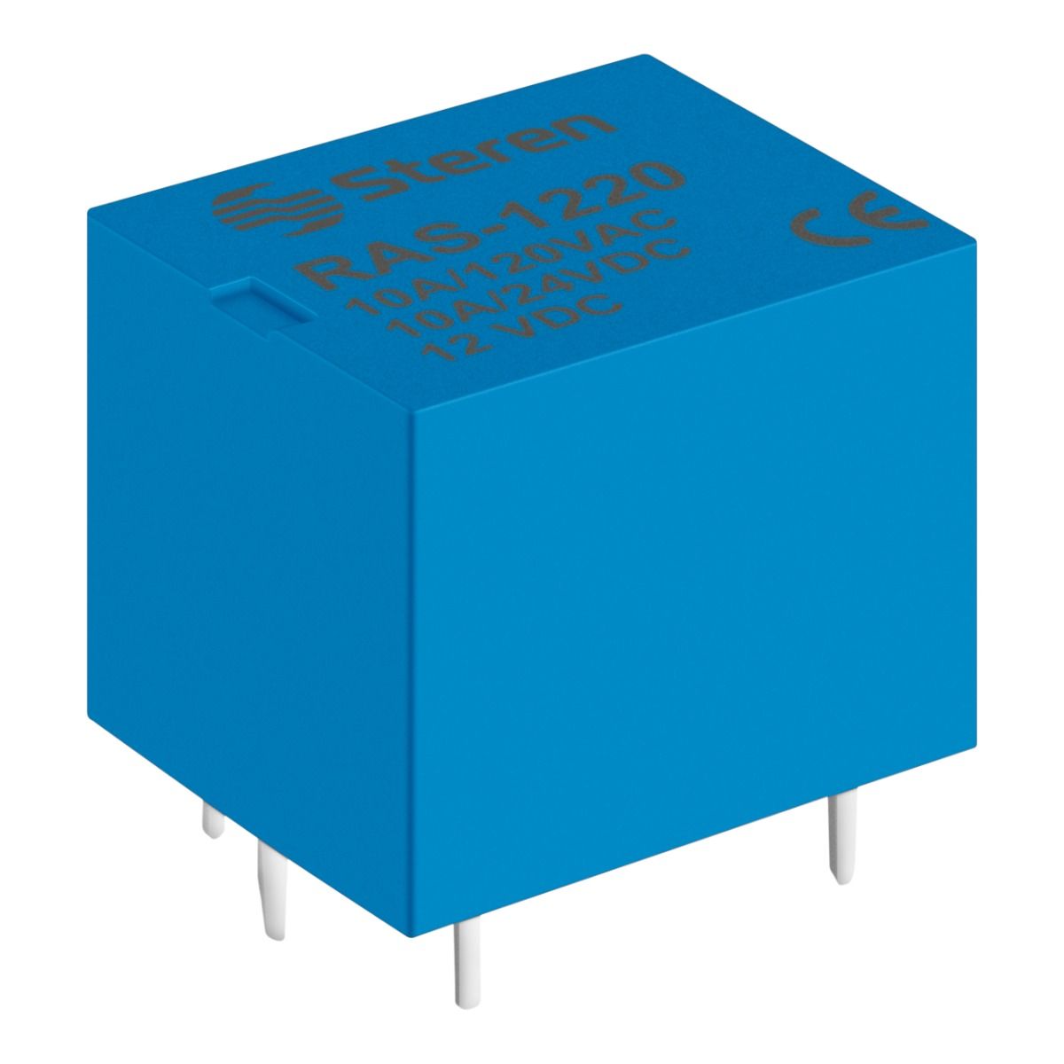 Relevador compacto de 1 polo, 2 tiros (SPDT) y bobina de 12 Vcc, 20 A