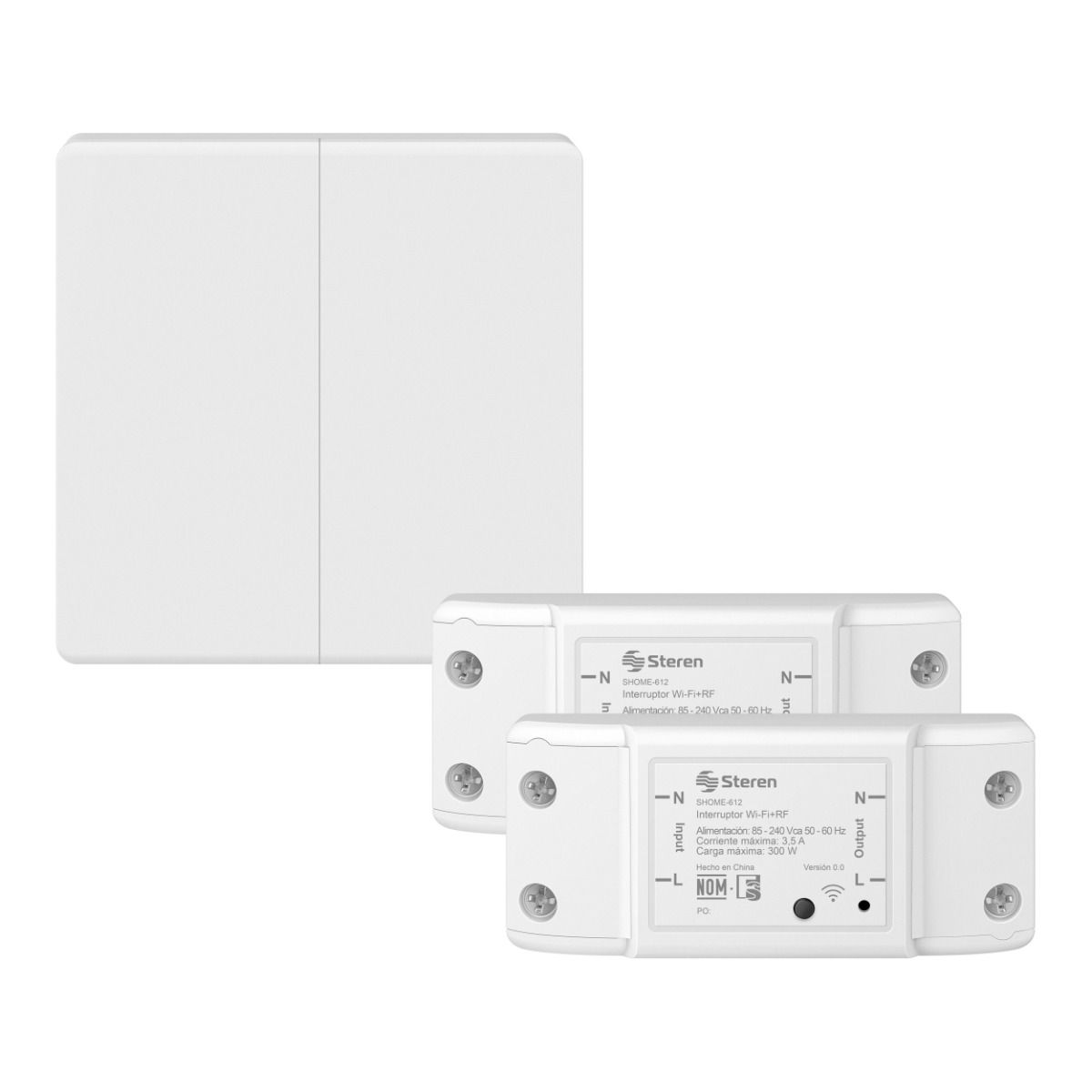 Switch inalámbrico RF cinético doble