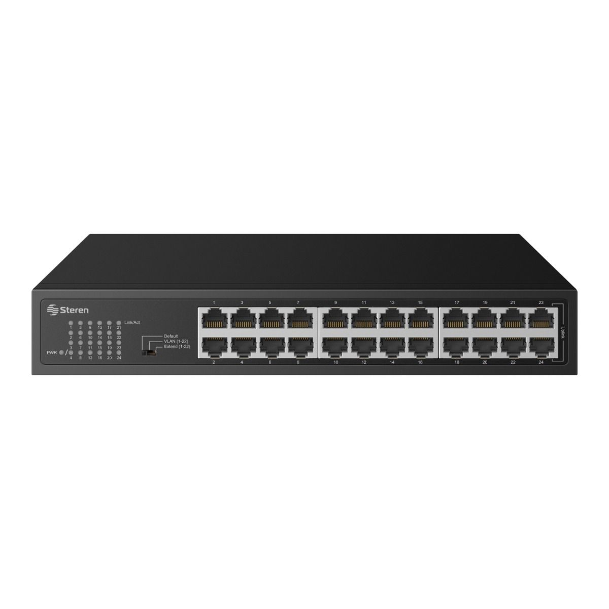 Switch Gigabit Ethernet de 22 puertos + 2 UPLINK