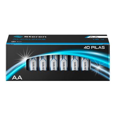 Paquete de 40 baterías alcalinas 