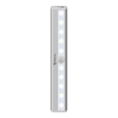 Lámpara LED automática tipo barra recargable con sensor PIR y sujeción magnética