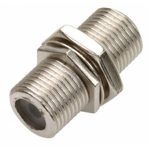 Conector jack a jack tipo F para conectores RG59, con tuerca
