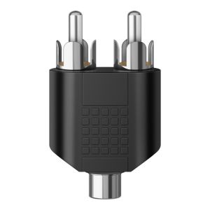 Adaptador de 2 conectores RCA a jack 3,5 mm, estéreo