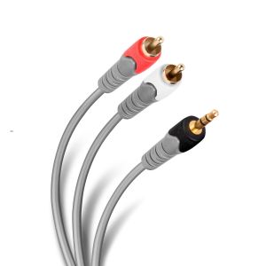 Cable conector 3,5 mm a 2 conector RCA de 90 cm, reforzado