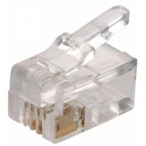 Conector telefónico modular RJ9, de 4 toma corrientes