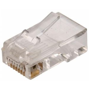 Conector telefónico modular RJ45 de 8 toma corrientes para cable plano