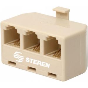 Adaptador "Y", 3 jack a 1 conector, de 4 toma corrientes