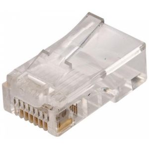 Conector telefónico modular RJ45 de 8 toma corrientes para cable redondo