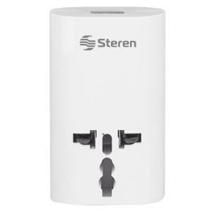 Adaptador universal de toma corrientes, con cargador USB para viaje