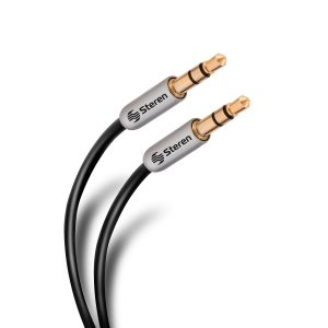 Cable auxiliar conector a conector 3,5 mm de 3,6 m, ultradelgado y conectores reforzados