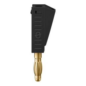 Conector banana abateríable, negro