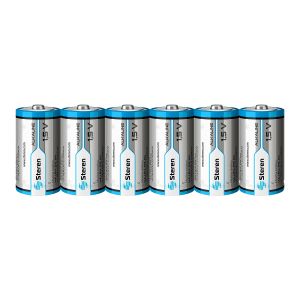 Paquete de 6 baterías alcalinas "C"