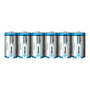 Paquete de 6 baterías alcalinas "D"