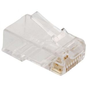 Paquete de 10 Conector RJ45 de 8 toma corrientes CAT 5e, para cable redondo