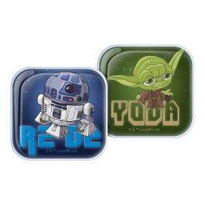2 Soportes nano stick de gel para celular Star Wars© modelo R2D2-Yoda