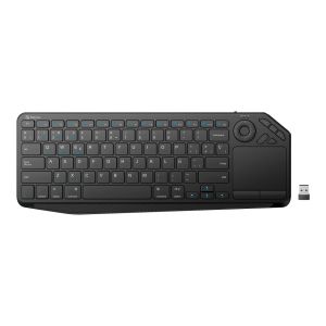 Teclado Bluetooth*/ RF con touchpad, multidispositivo con batería recargable
