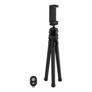 Tripié para celular o cámara digital, flexible con disparador Bluetooth*