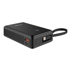Power Bank de 20,000 mAh PD de 45 W y QC de 30 W, 1 salida USB C, 1 salida USB y cable USB C